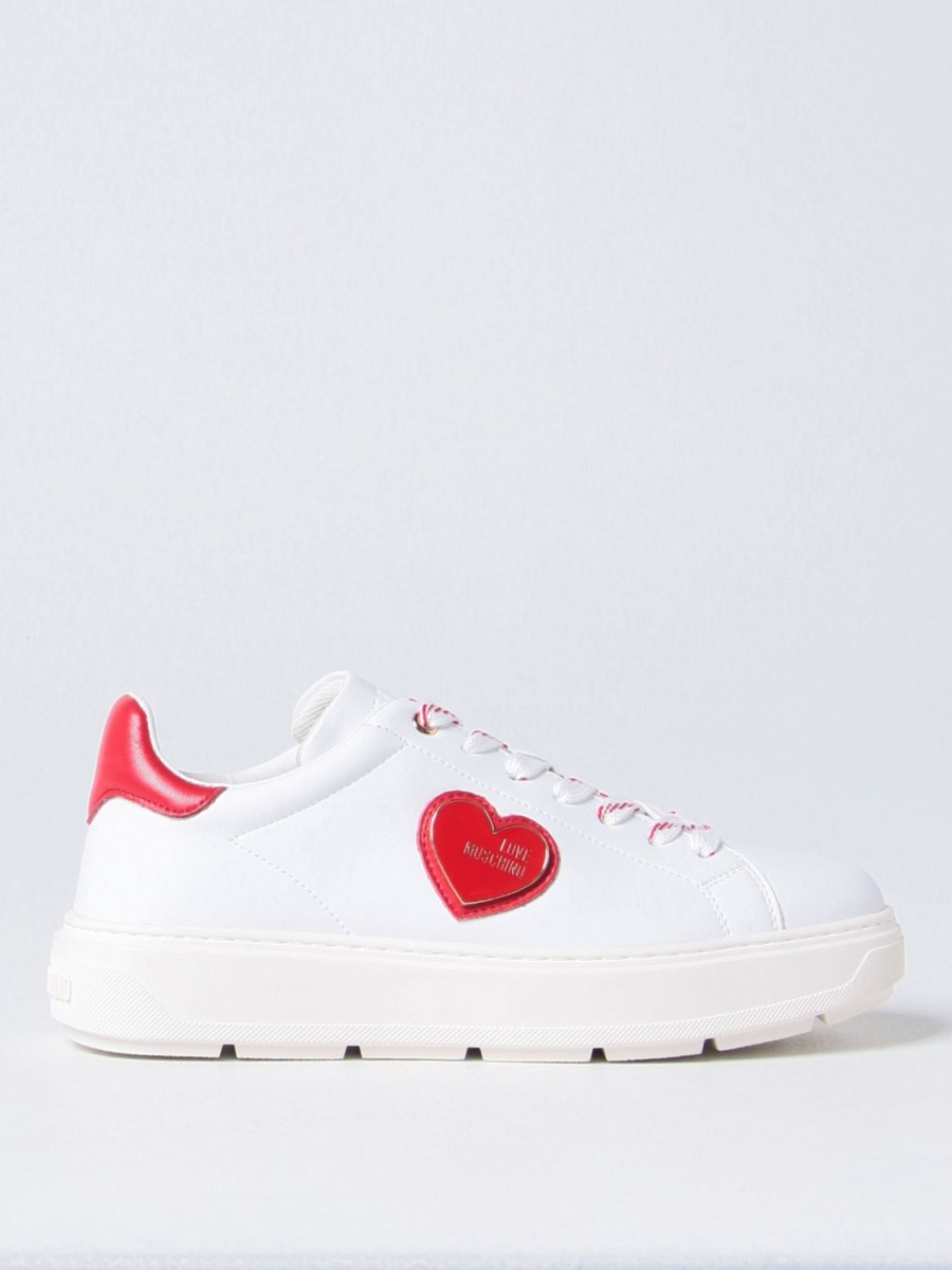 Lady Sneakers Red Giglio Moschino GOOFASH