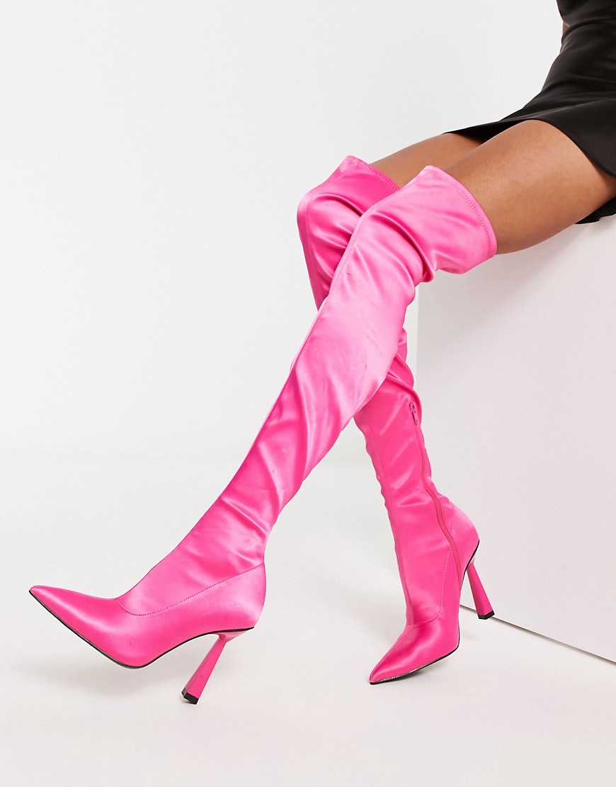 Lady Sock Boots Pink Asos GOOFASH