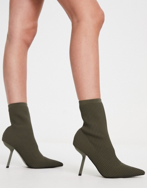 Lady Stiletto Boots - Green - Asos GOOFASH