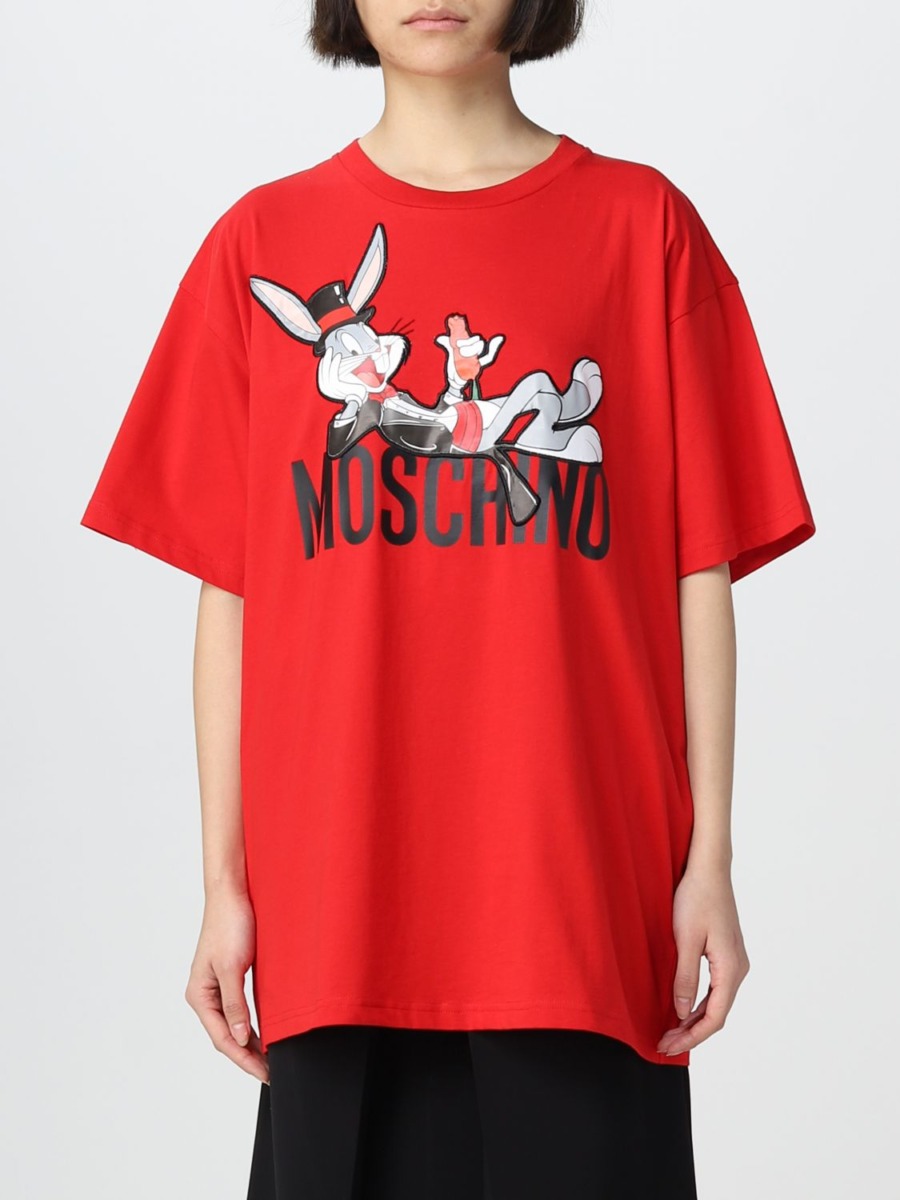 Lady T-Shirt - Red - Giglio - Moschino GOOFASH