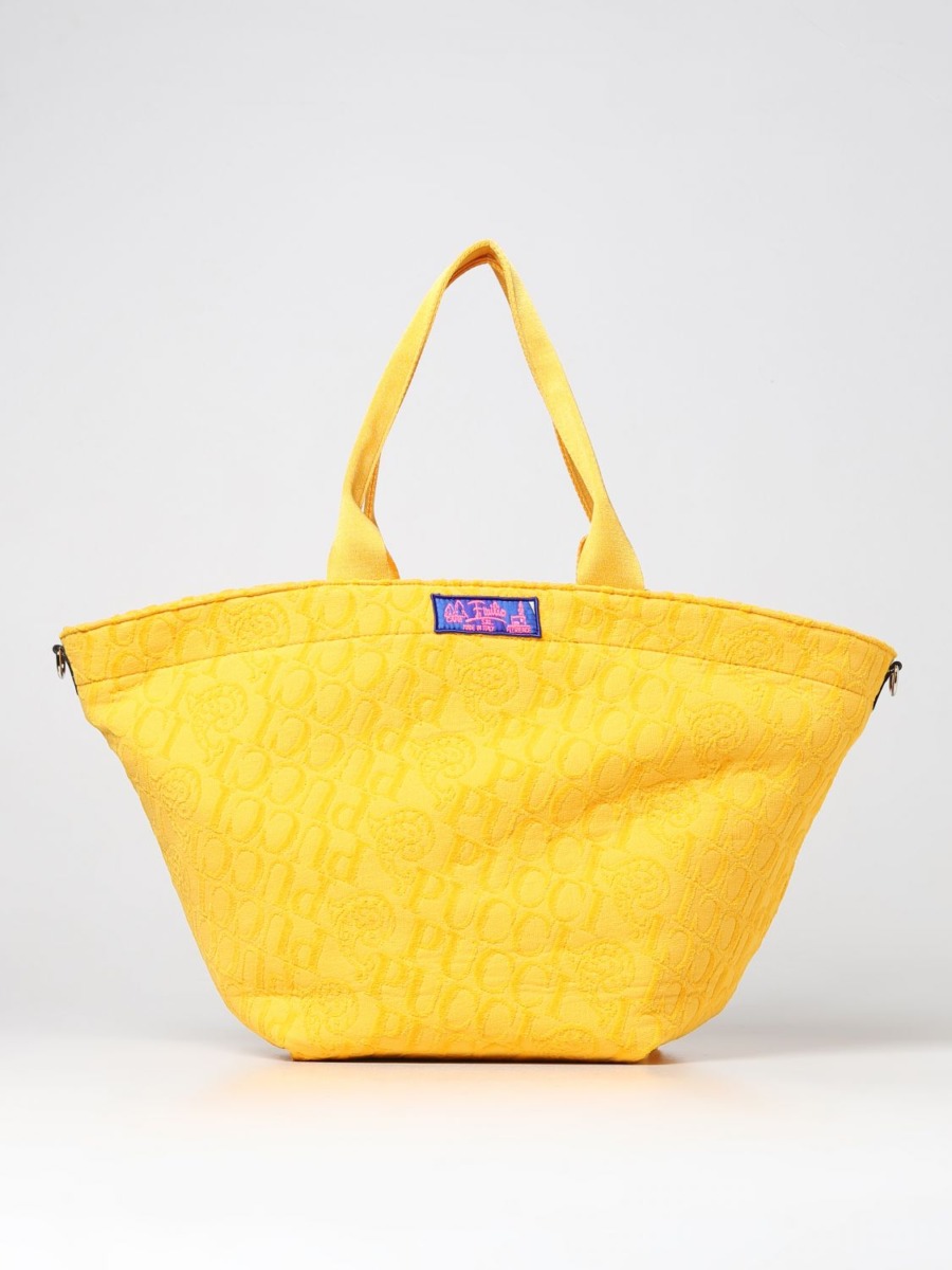 Lady Tote Bag in Yellow at Giglio GOOFASH