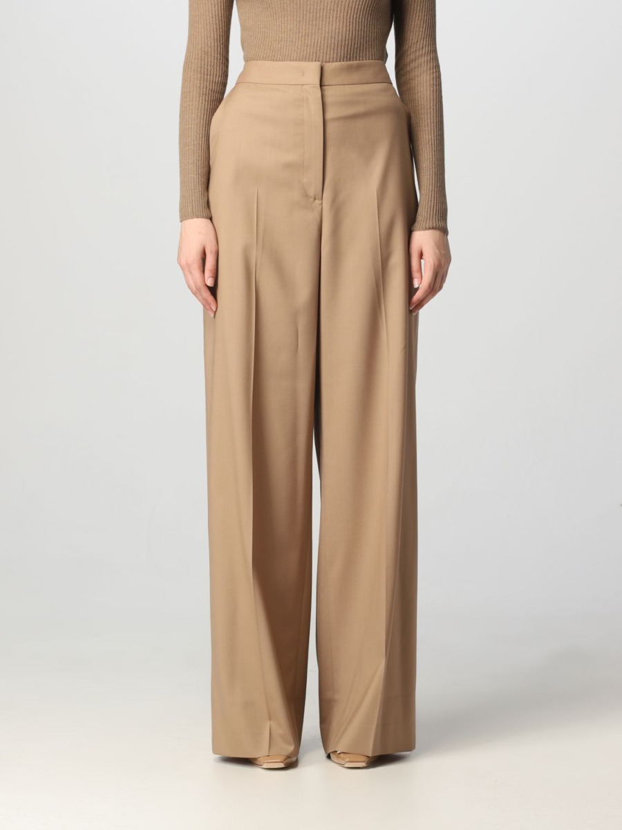 Lady Trousers - Brown - Giglio GOOFASH