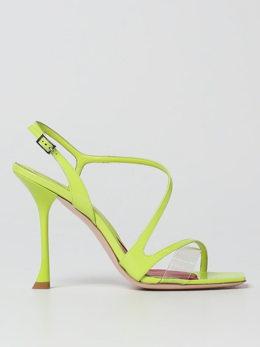 Lady Yellow Heeled Sandals from Giglio GOOFASH