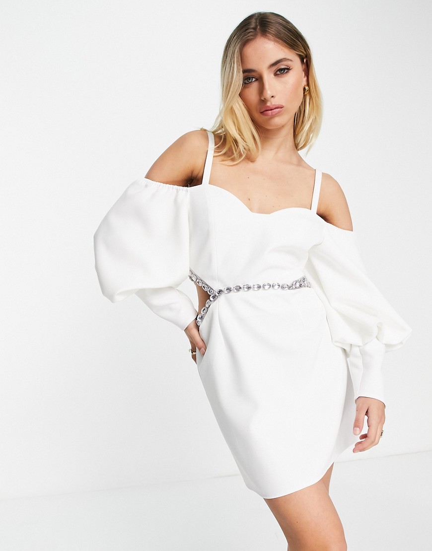 Lashes of London - Mini Dress in White for Woman by Asos GOOFASH