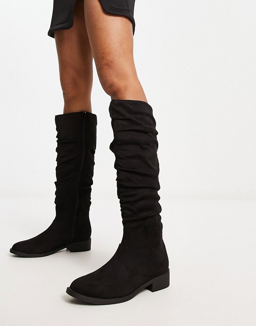 Lipsy Lady Knee High Boots in Black by Asos GOOFASH