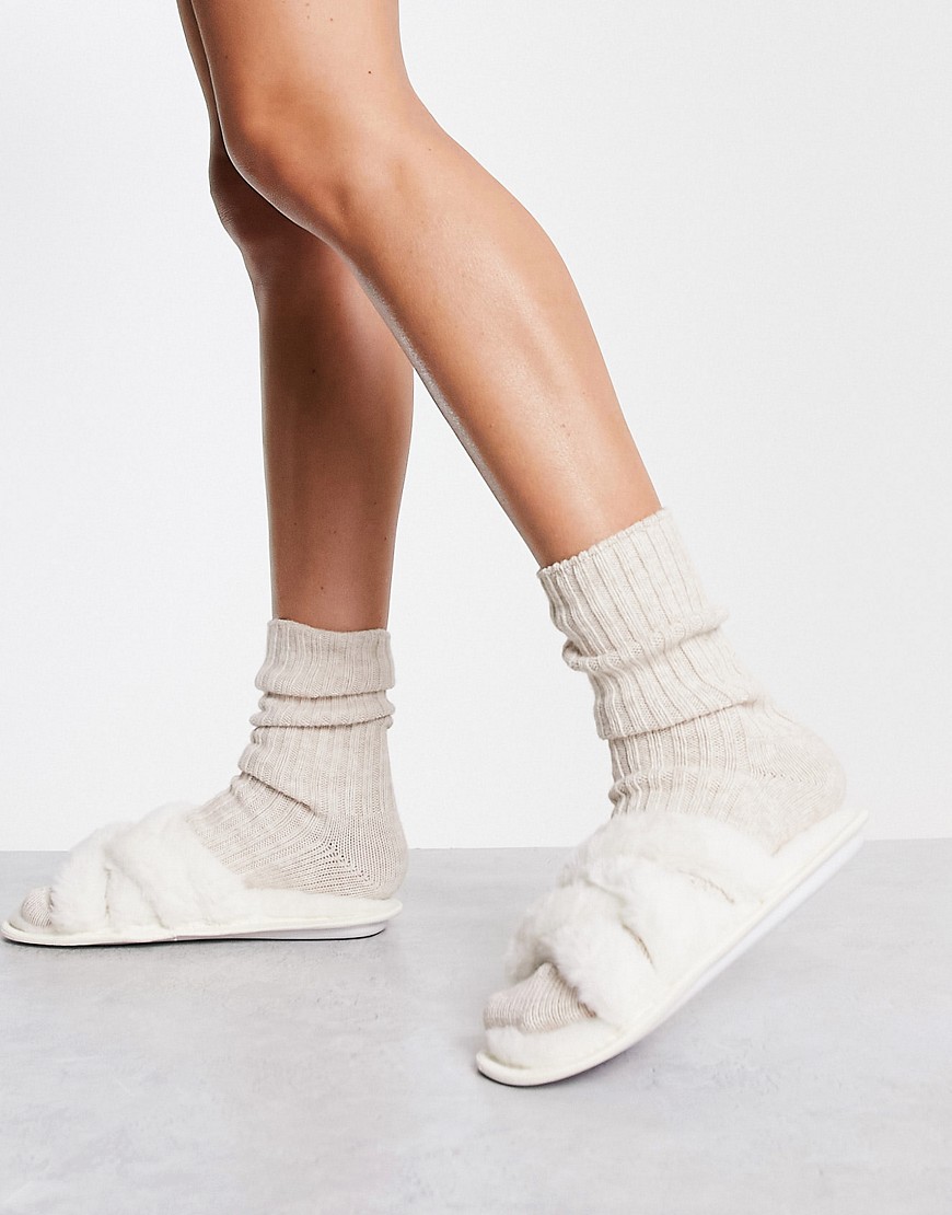 Loungeable - Slippers in Ivory - Asos GOOFASH