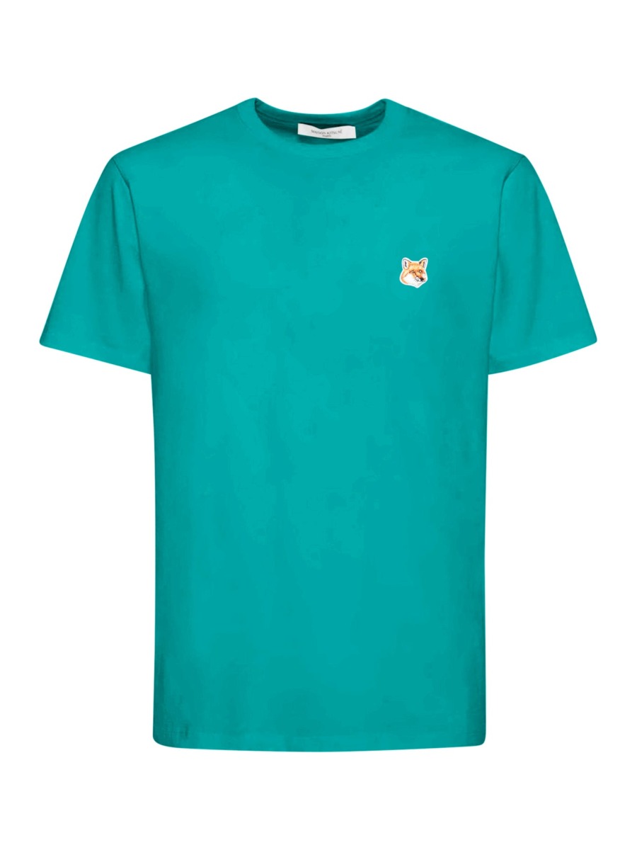 Maison Kitsuné - Mens T-Shirt in Green from Suitnegozi GOOFASH