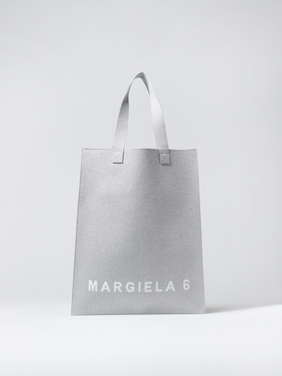 Maison Margiela - Women Tote Bag in Silver - Giglio GOOFASH
