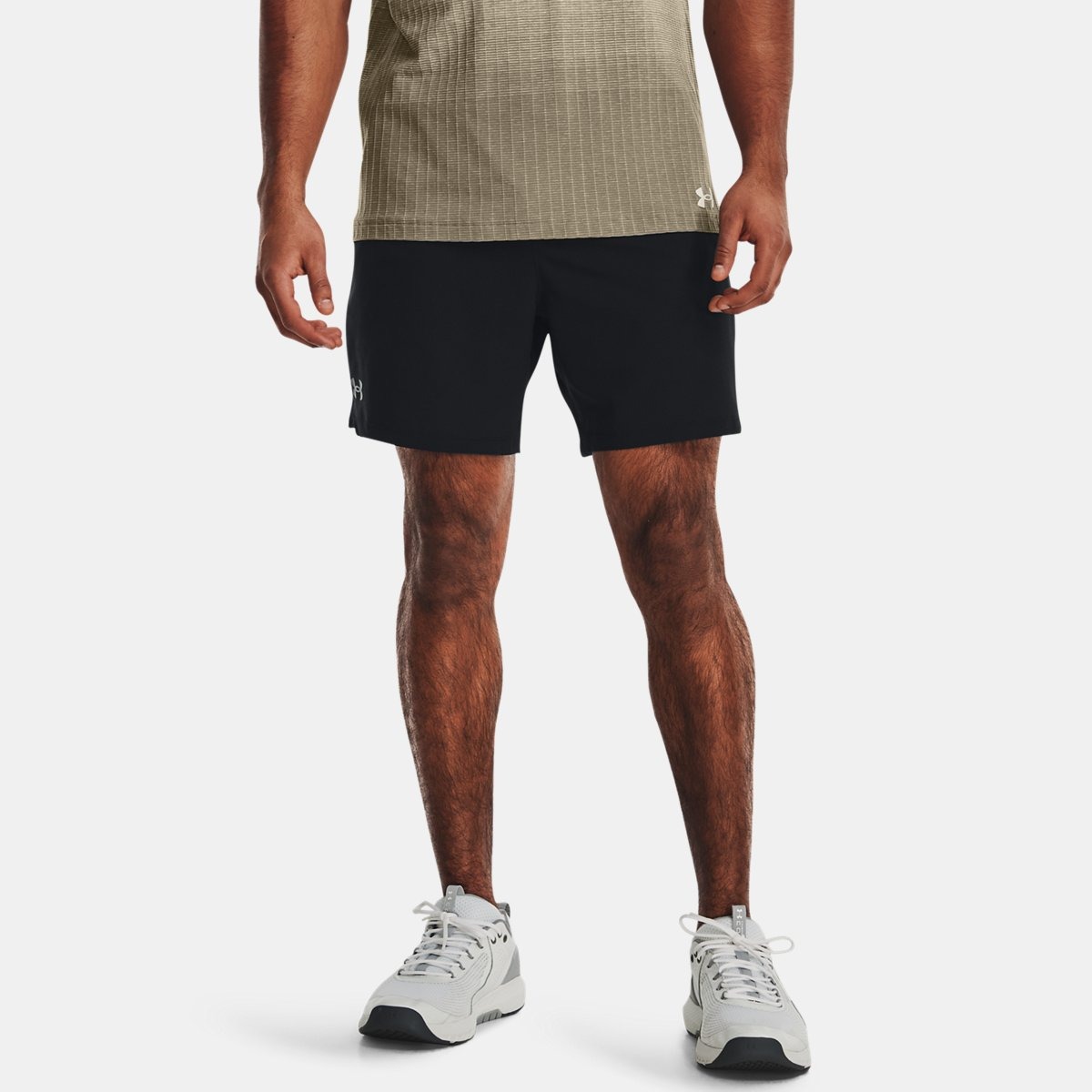 Man Black Shorts by Under Armour GOOFASH