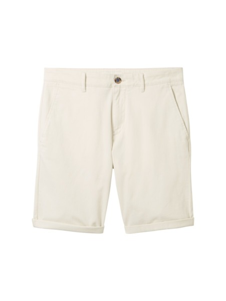 Man Chino Shorts in White - Tom Tailor GOOFASH