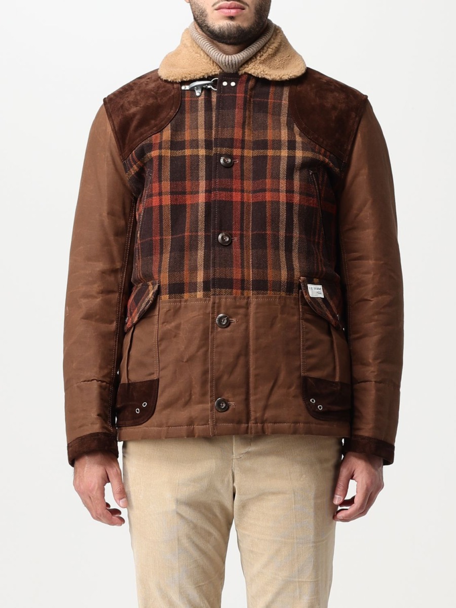 Man Jacket Brown from Giglio GOOFASH