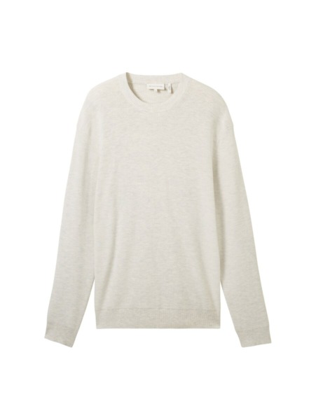 Man Knitted Sweater White from Tom Tailor GOOFASH