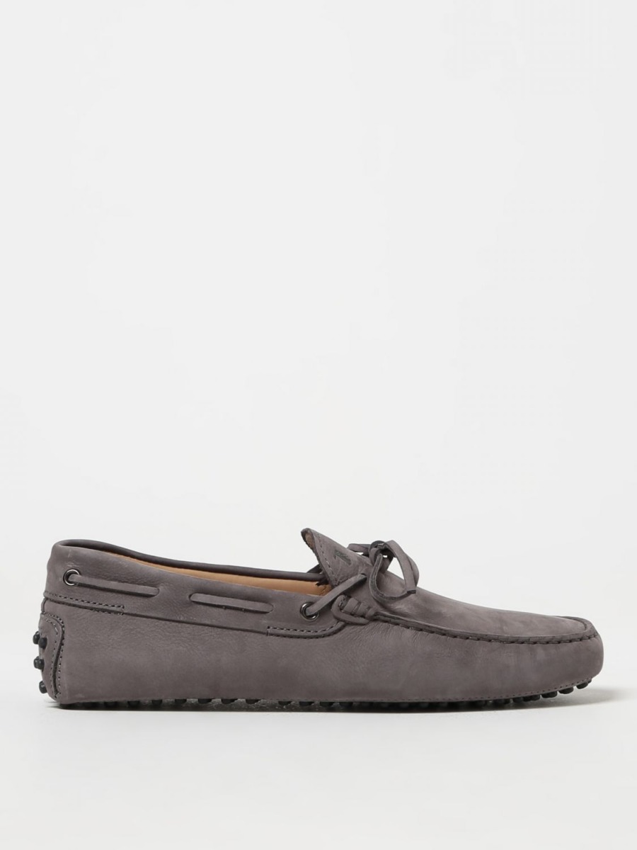 Man Loafers in Grey Giglio - Tods GOOFASH