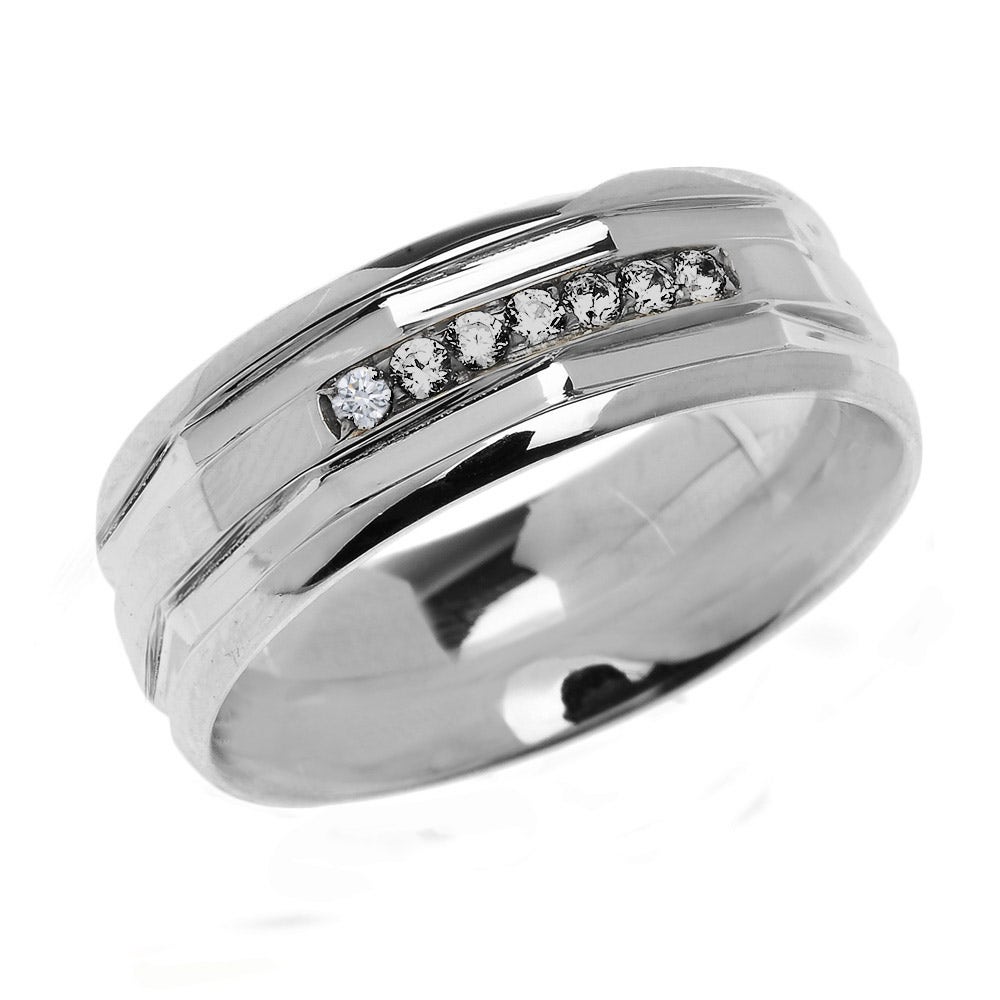Man Silver Wedding Ring Gold Boutique GOOFASH