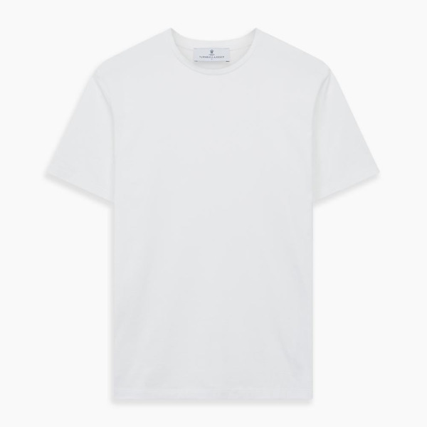 Man T-Shirt White by Turnbull And Asser GOOFASH