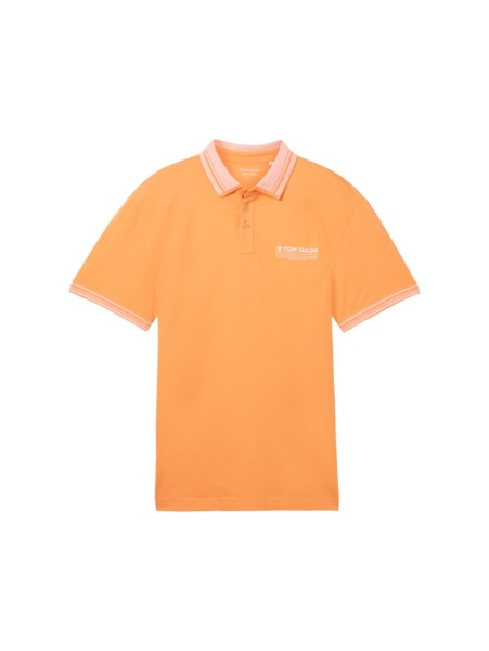 Man T-Shirt in Orange Tom Tailor GOOFASH