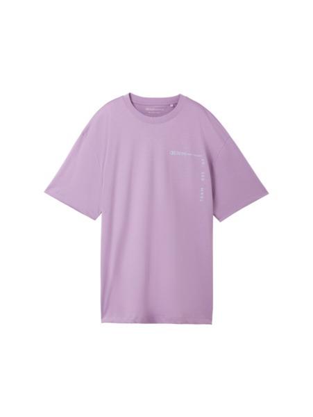 Man T-Shirt in Purple by Tom Tailor GOOFASH