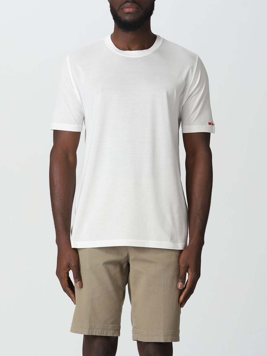 Man T-Shirt in White Giglio GOOFASH