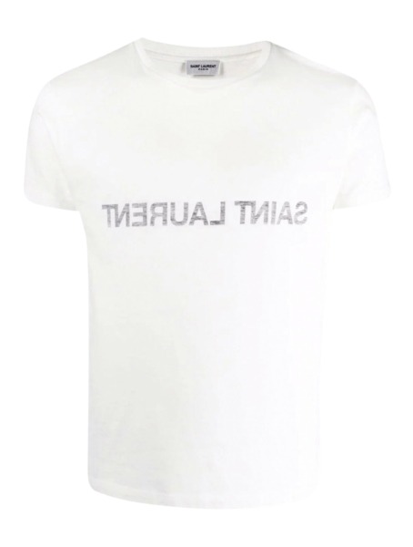 Man T-Shirt in White - Saint Laurent - Suitnegozi GOOFASH