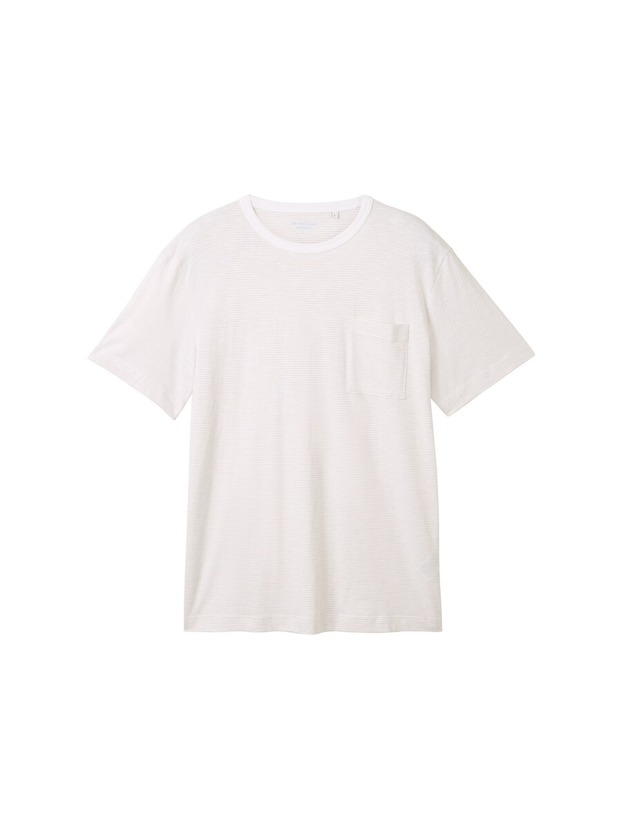 Man T-Shirt in White Tom Tailor GOOFASH
