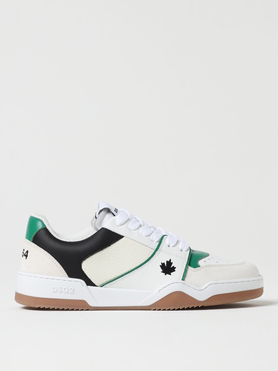 Man Trainers Green by Giglio GOOFASH