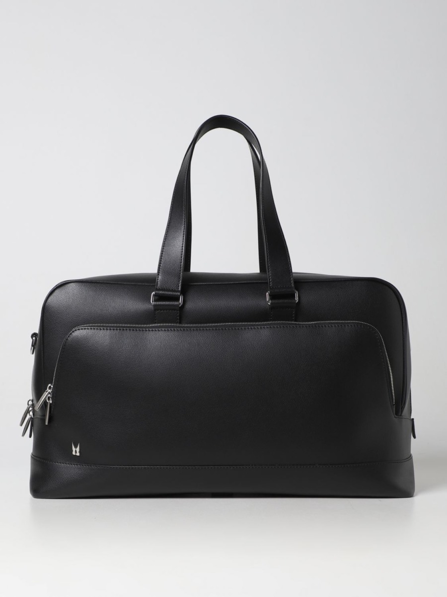 Man Travel Bag in Black Giglio - Moreschi GOOFASH