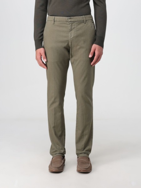 Man Trousers Green by Giglio GOOFASH