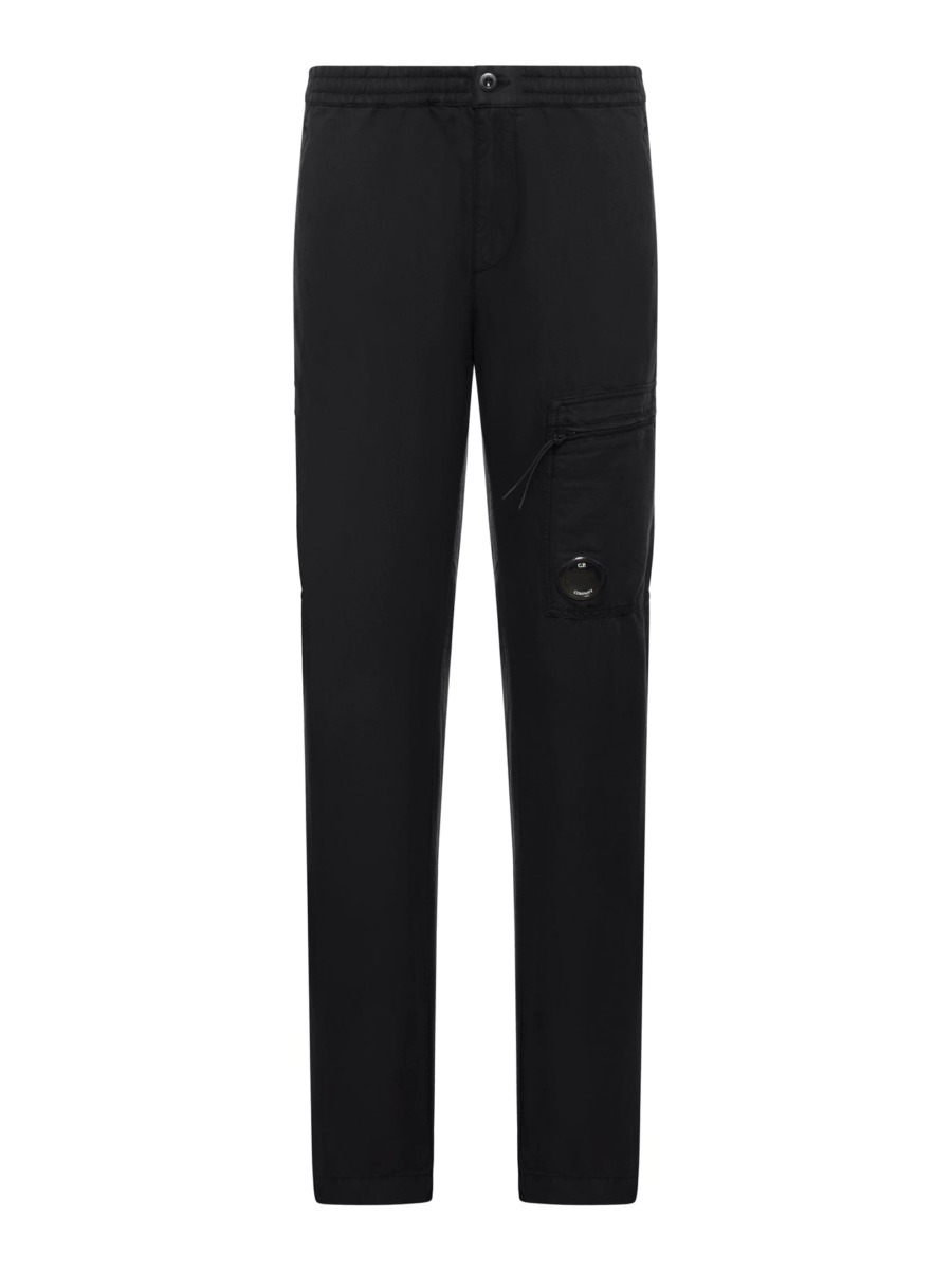 Man Trousers in Black Cp Company Suitnegozi GOOFASH