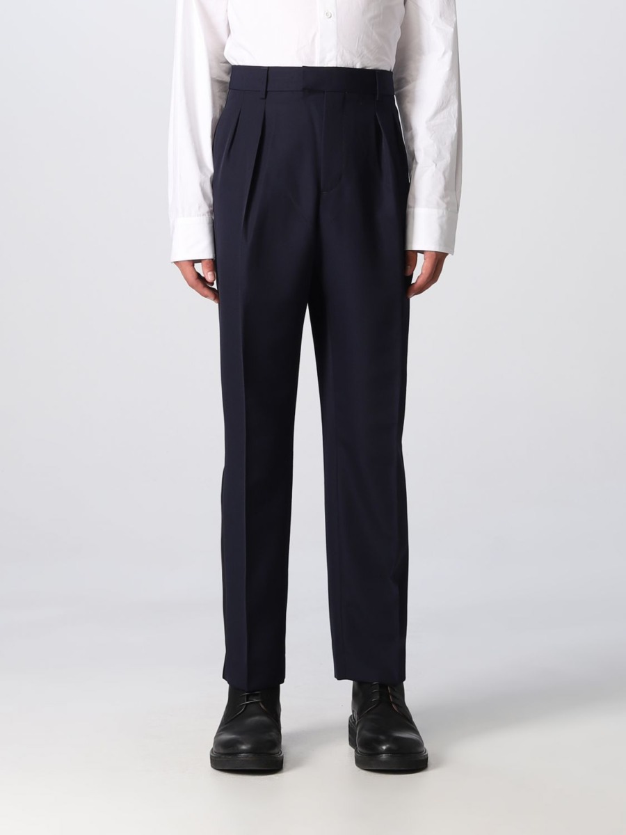 Man Trousers in Blue Karl Lagerfeld Giglio GOOFASH