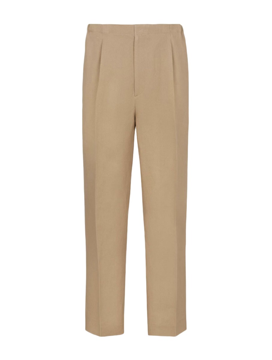 Man Trousers in Brown - Suitnegozi GOOFASH