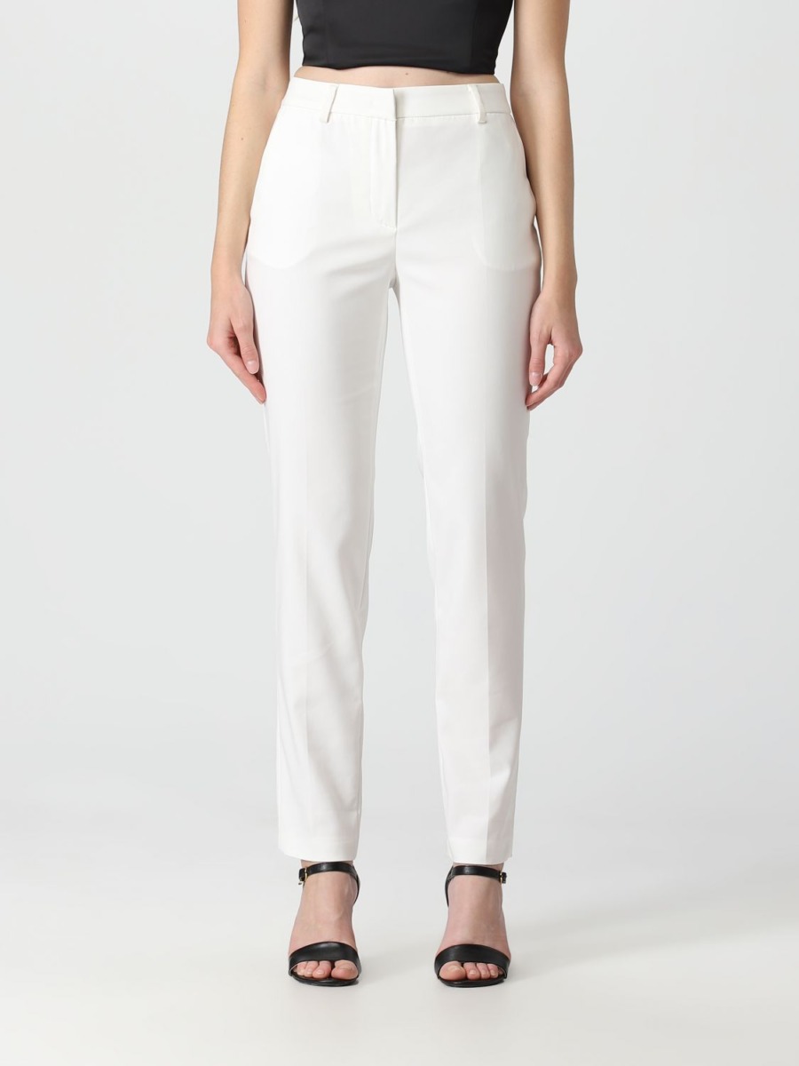 Manuel Ritz White Trousers for Man at Giglio GOOFASH