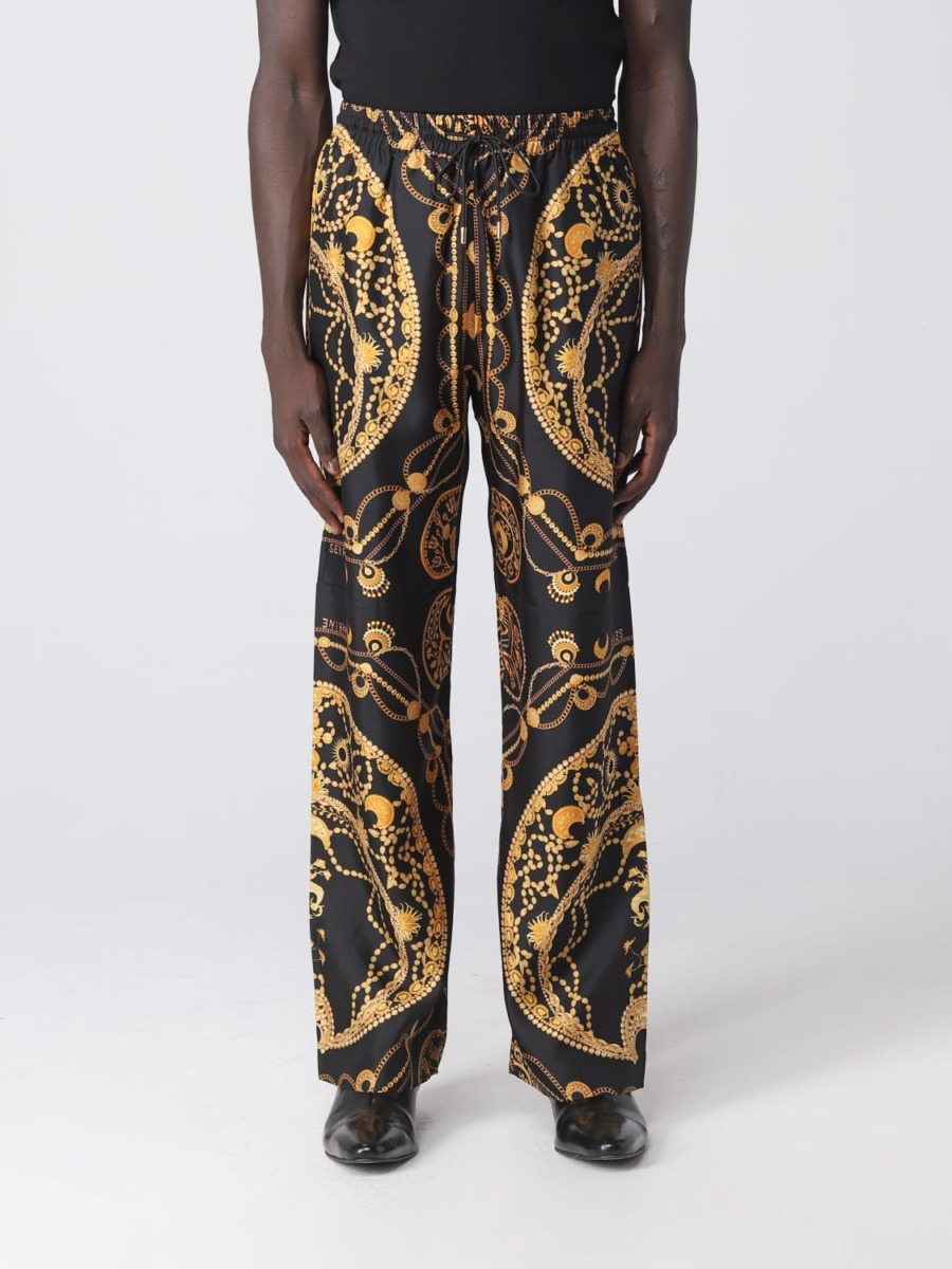 Marine Serre - Gents Trousers Black from Giglio GOOFASH