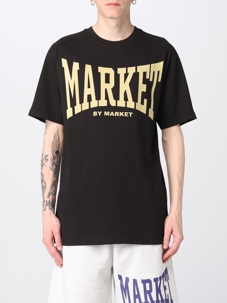 Market Men's T-Shirt Black Giglio GOOFASH