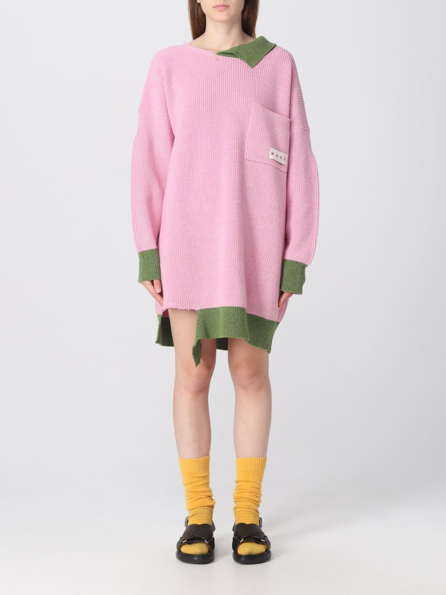 Marni - Lady Dress in Pink by Giglio GOOFASH