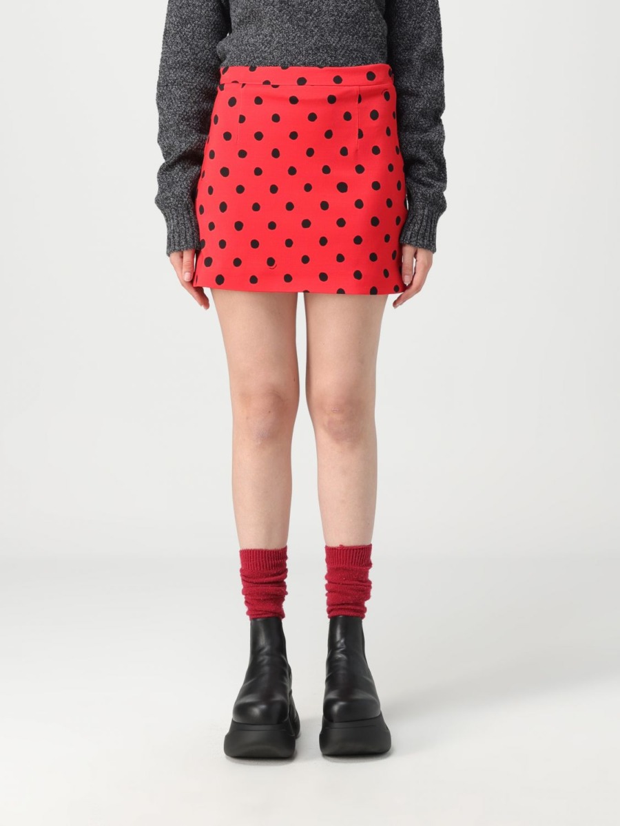 Marni Red Skirt by Giglio GOOFASH