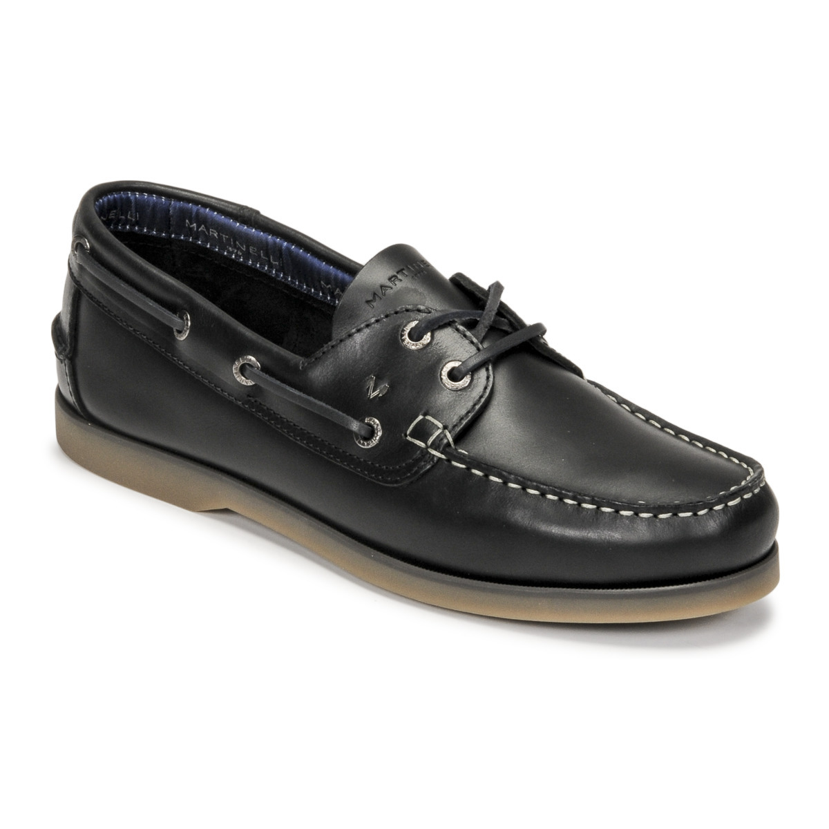 Martinelli Gent Boat Shoes Black at Spartoo GOOFASH