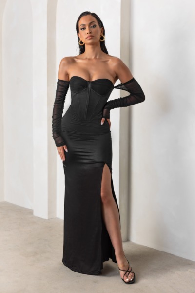 Maxi Dress in Black Woman - Club L London GOOFASH