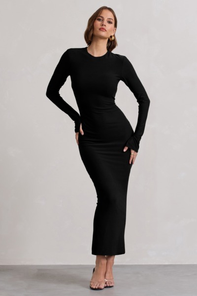 Maxi Dress in Black for Women by Club L London GOOFASH