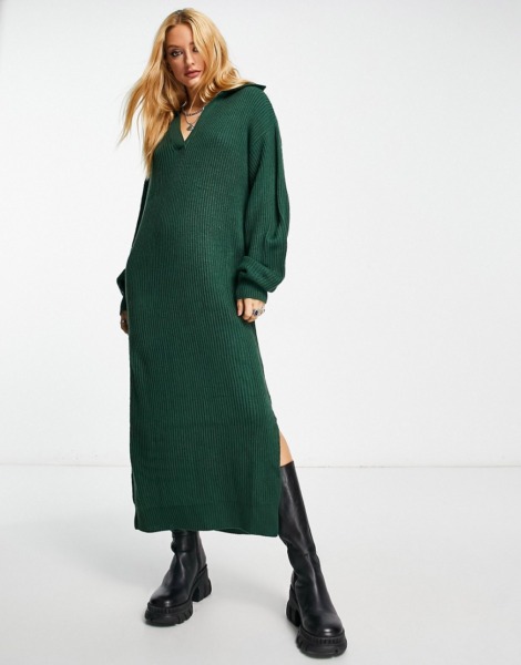 Maxi Dress in Green - Asos Woman GOOFASH