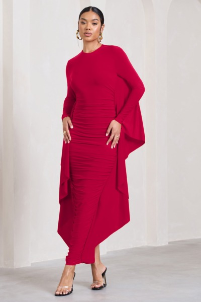 Maxi Dress in Red Woman - Club L London GOOFASH