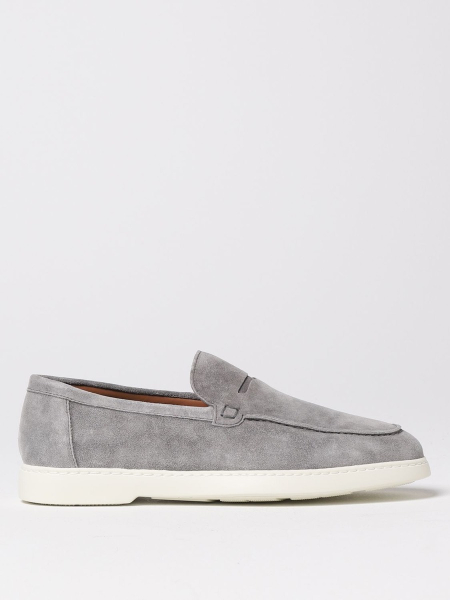 Men Grey Loafers Giglio - Doucal's GOOFASH