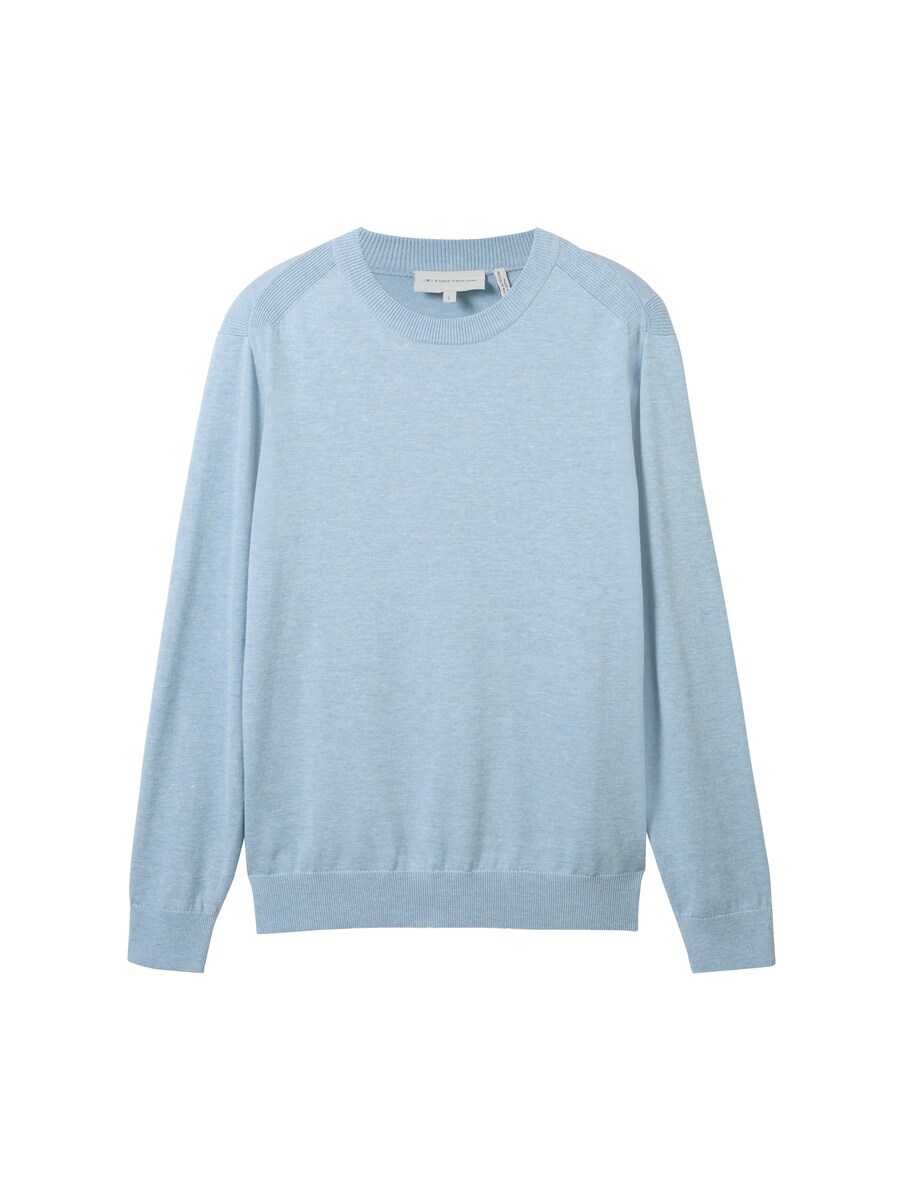 Men Knitted Sweater Blue from Tom Tailor GOOFASH