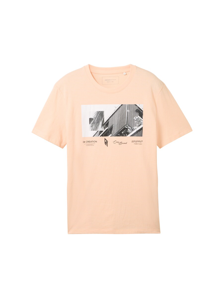 Men Orange T-Shirt - Tom Tailor GOOFASH