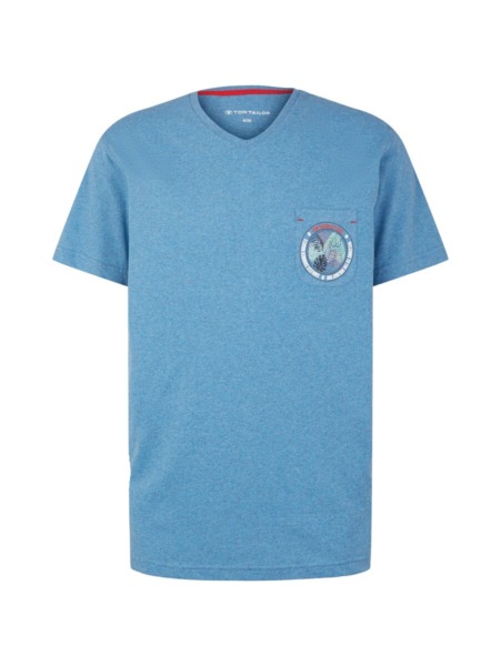 Men T-Shirt - Blue - Tom Tailor GOOFASH