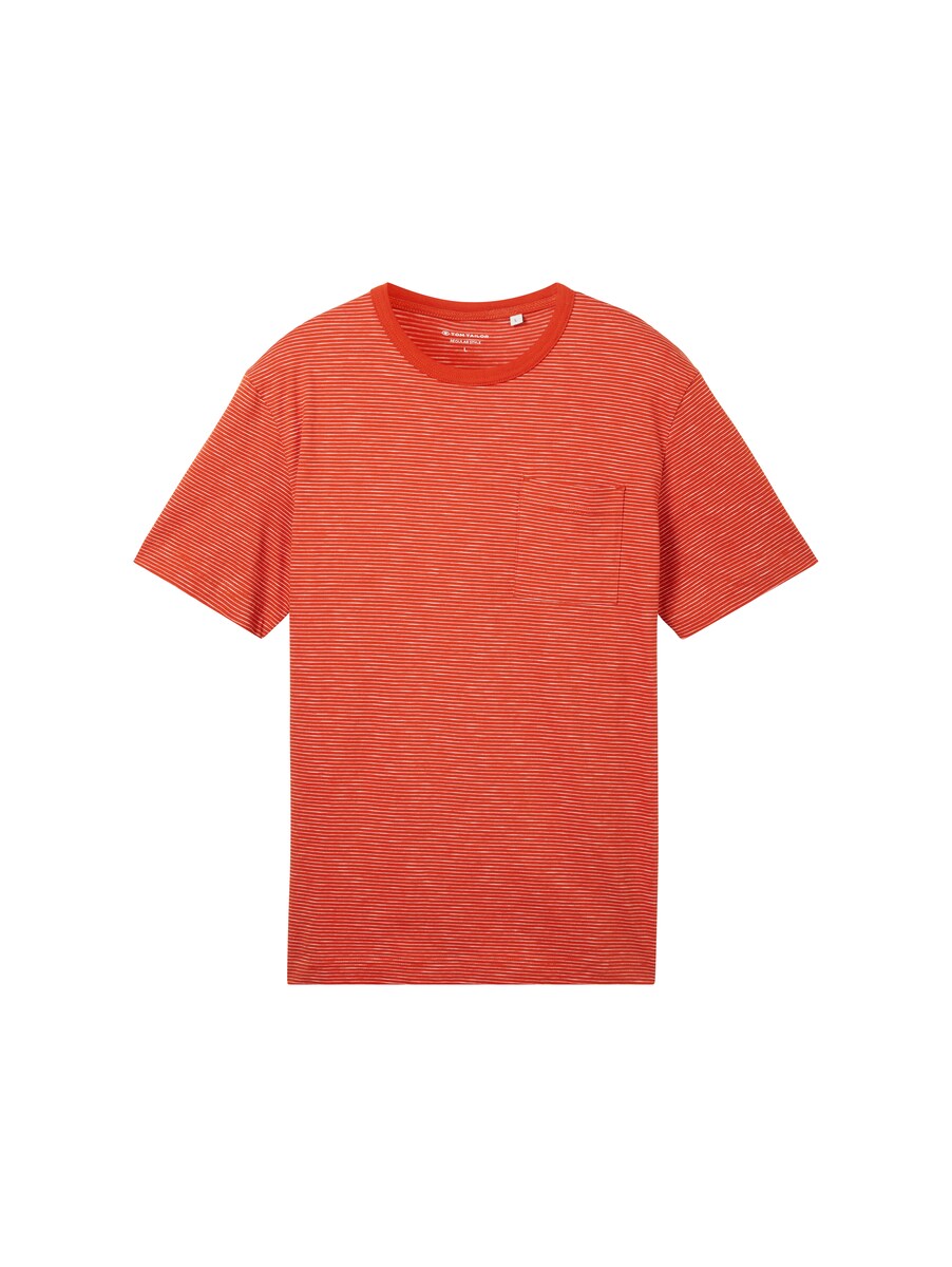 Men T-Shirt in Orange - Tom Tailor GOOFASH