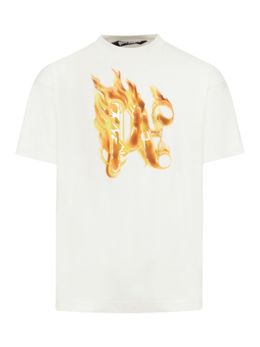 Men T-Shirt in White - Palm Angels - Suitnegozi GOOFASH