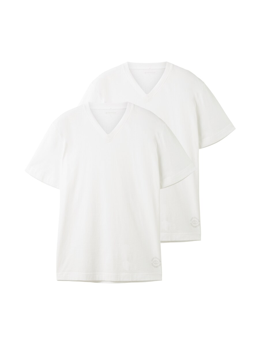 Men T-Shirt in White Tom Tailor GOOFASH