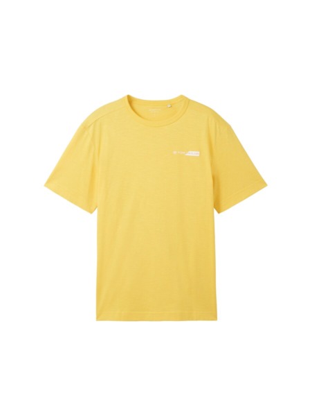 Men T-Shirt in Yellow at Tom Tailor GOOFASH
