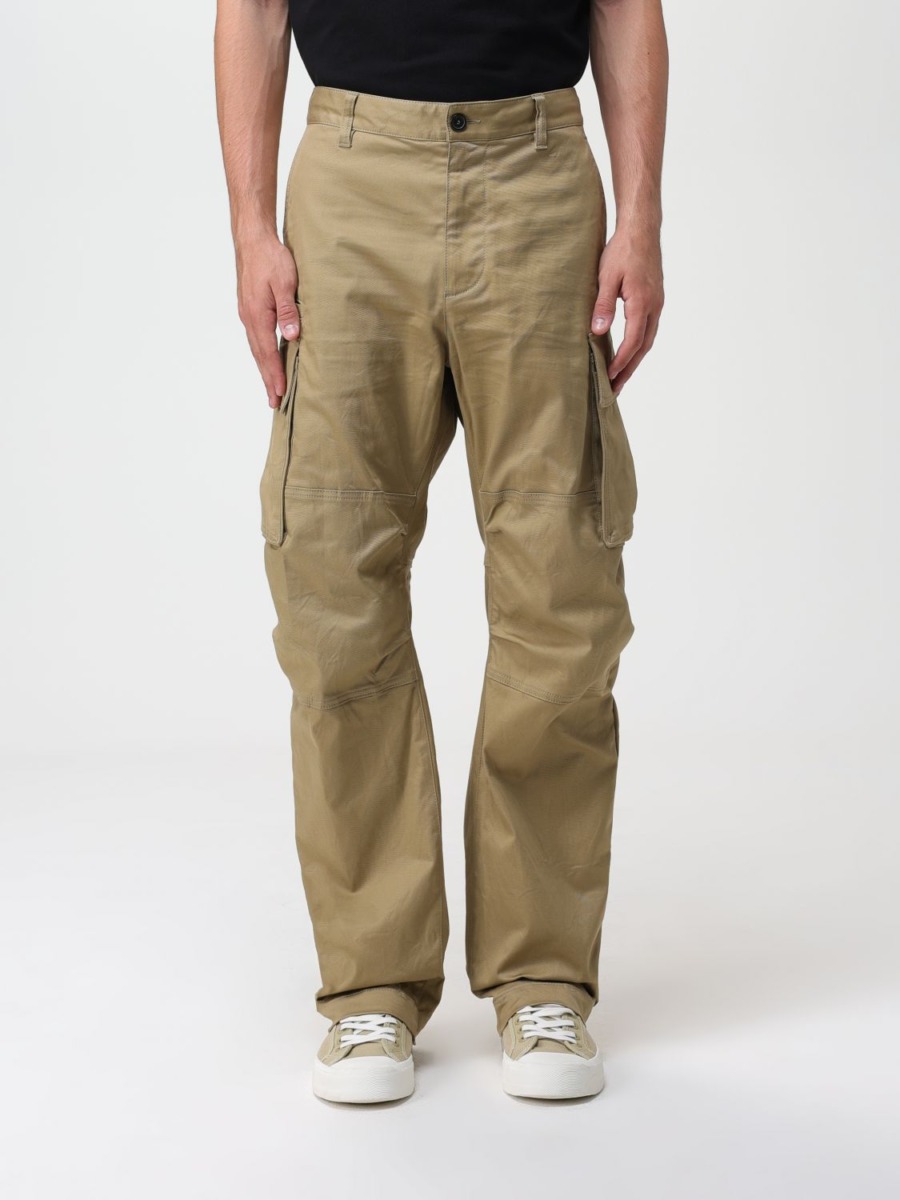 Men Trousers Beige by Giglio GOOFASH
