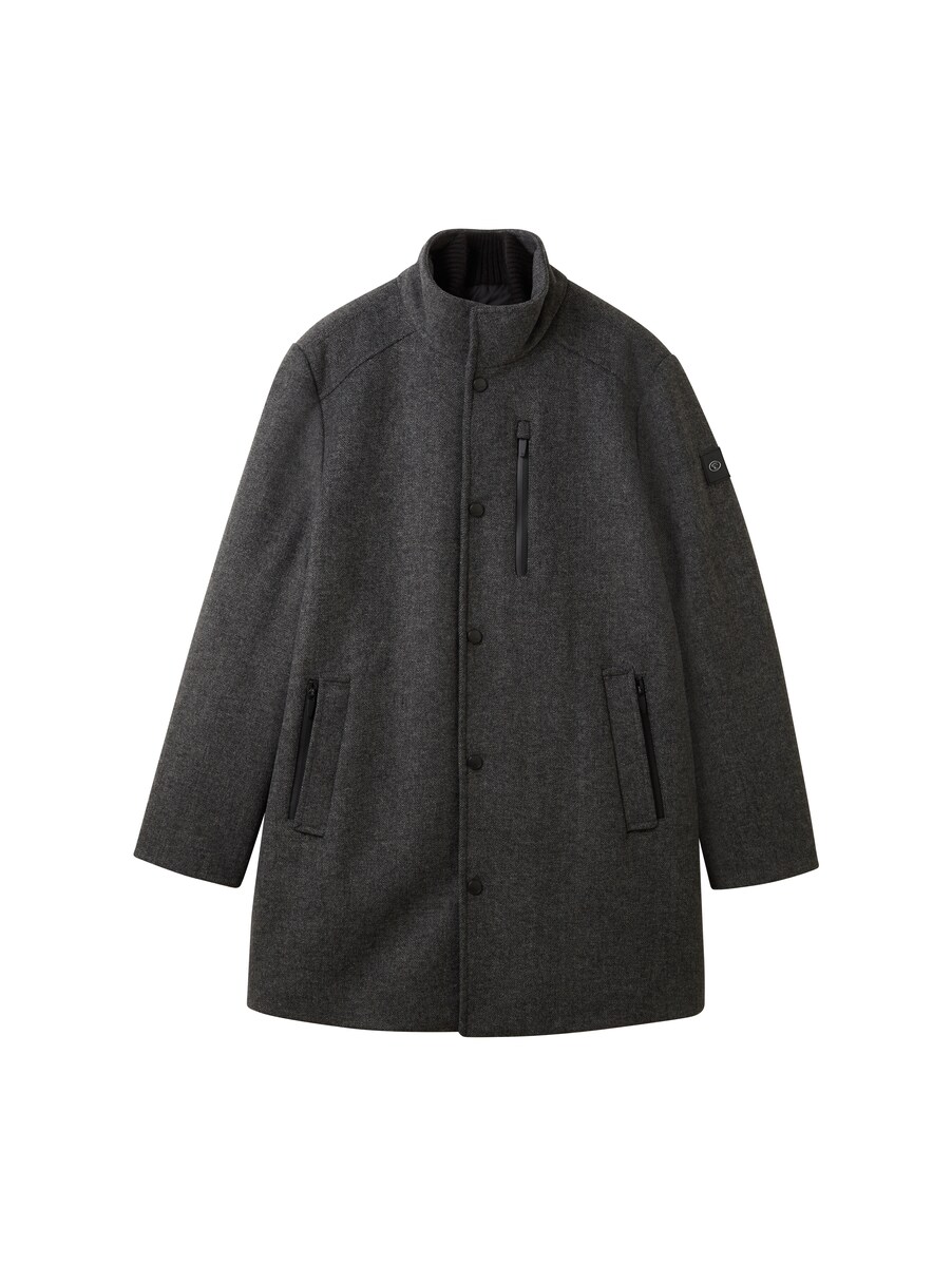 Men's Black Coat Tom Tailor GOOFASH